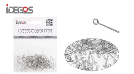 Metalen oogstiften zilverkleurig - 20 g