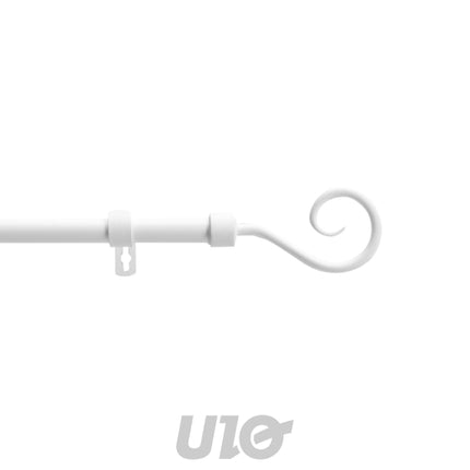 Uitschuifbare gordijnroede Ø 19 mm, 210–380 cm – Arabesque wit