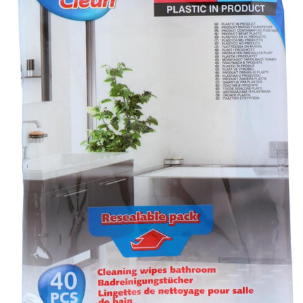 Badkamer schoonmaakdoekjes – 40 stuks