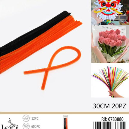 Chenilledraad 30 cm – set van 20