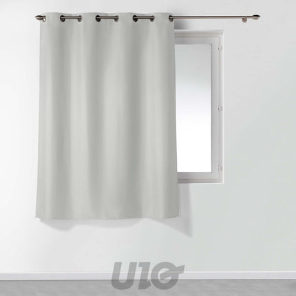 Gordijn met ringen 140 × 240 cm – Bedrukt polykatoen – Pandore – Zwart