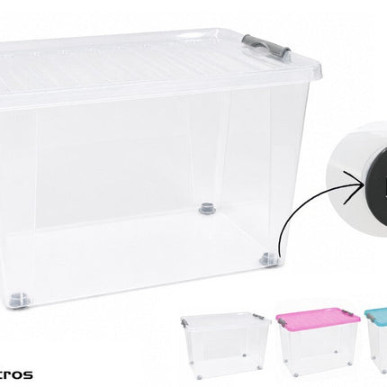 Opbergbox met wielen 60 L – assorti