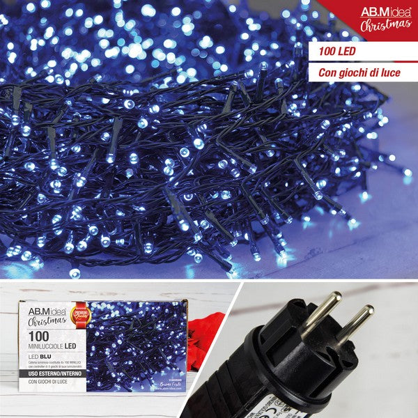 LED Lichtketting 100L Blauw – 5 m – 4,5V – Binnen/Buiten