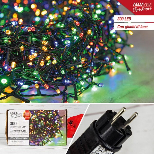 LED Lichtketting 300L Multicolor – 15 m – 31V – Binnen/Buiten