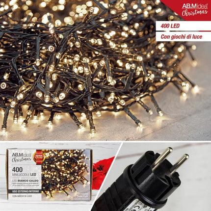 LED Lichtketting 400L Warm Wit – 20 m – 31V – Binnen/Buiten