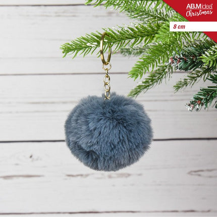 Bontbal 8 cm Mediumgrijs