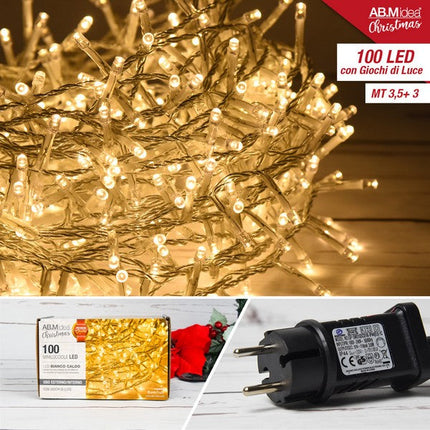 LED Lichtketting 100L Transparant – 5 m – Warm White – met lichtprogramma’s