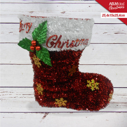 Rode Kinderlaars Ornament 25,4×15×25,4 cm