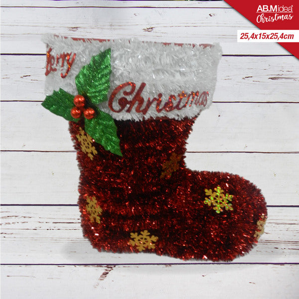 Rode Kinderlaars Ornament 25,4×15×25,4 cm