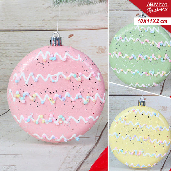 Macaron Koekje Ornament 10×11×2 cm
