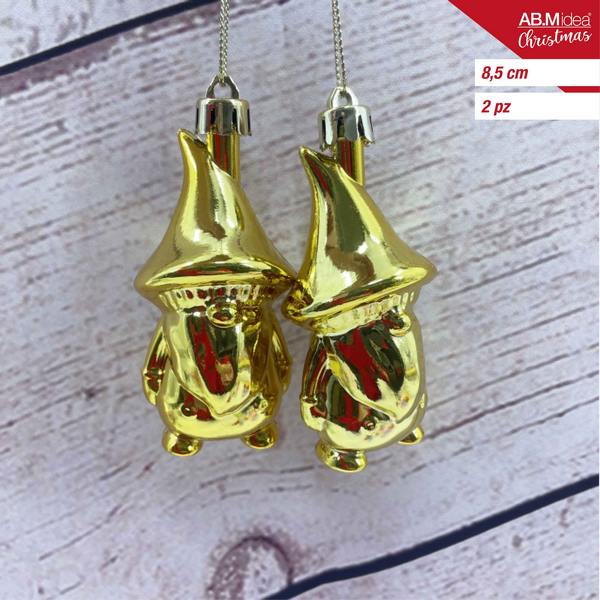 Paddenstoel Kabouter 8,5 cm – Goud – 2 stuks