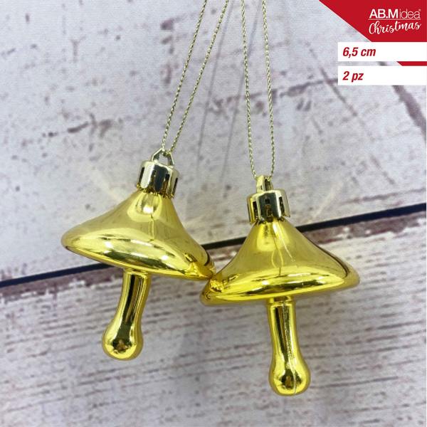 Paddenstoelen 6,5 cm – Goud – 2 stuks