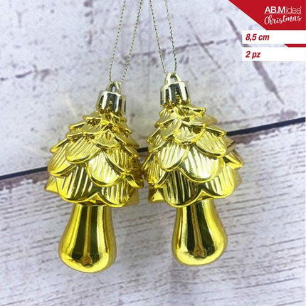 Paddenstoelen 8,5 cm – Goud – 2 stuks