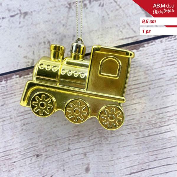 Locomotief ornament 9,5 cm – Goud – 1 stuk