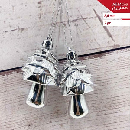 Paddenstoelen 8,5 cm – Zilver – 2 stuks