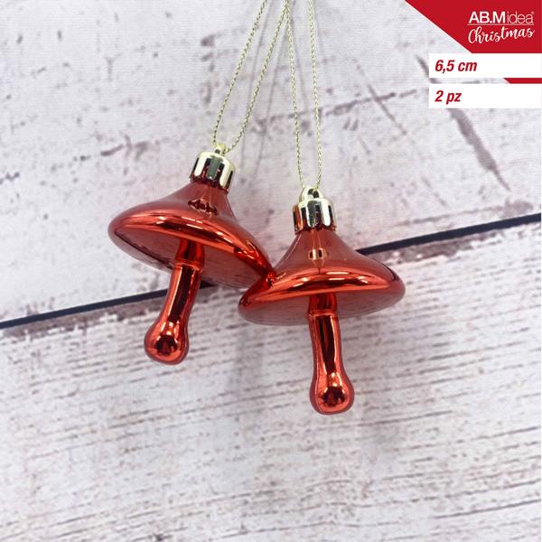 Paddenstoelen 6,5 cm – Rood – 2 stuks