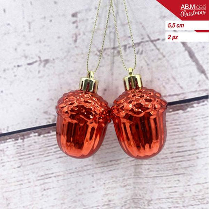 Decor Figuren 5,5 cm – 2 stuks – Rood