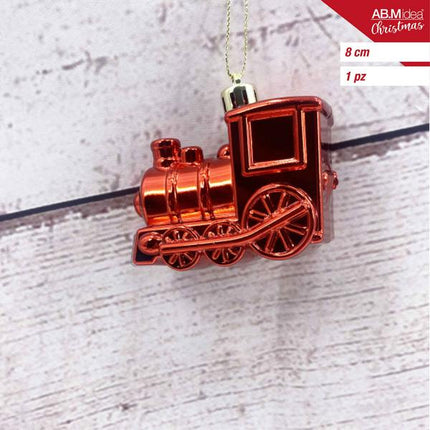 Locomotief ornament 8 cm – Rood – 1 stuk