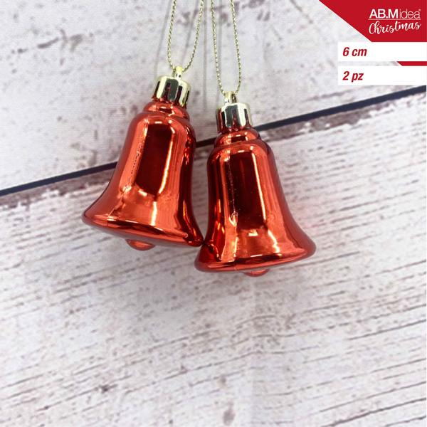 Bel 6 cm – Rood – 2 stuks