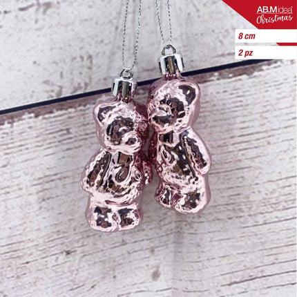 Teddyberen 8 cm – Roze – 2 stuks