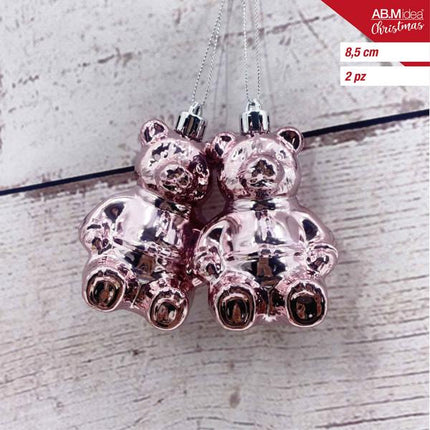 Teddyberen 8,5 cm – Roze – 2 stuks