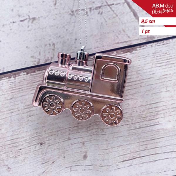Locomotief ornament 9,5 cm – Roze – 1 stuk
