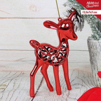 Hertenhanger 13,5×7×3 cm – Rood