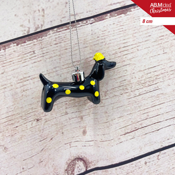 Kersthanger 8 cm – Zwart/Goud