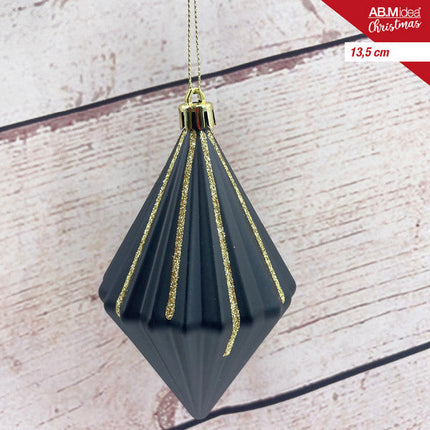 Kersthanger 13,5 cm – Zwart/Goud