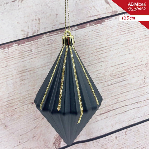 Kersthanger 13,5 cm – Zwart/Goud