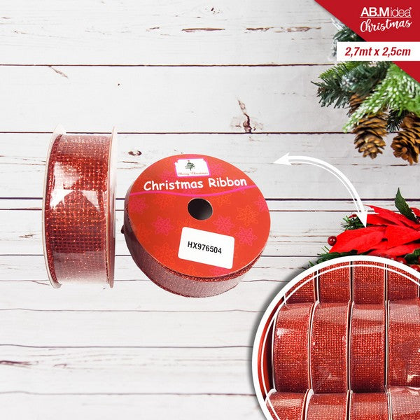 Organza Lint Rood 2,7 m × 2,5 cm