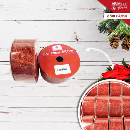 Organza Lint Rood 2,7 m × 3,8 cm