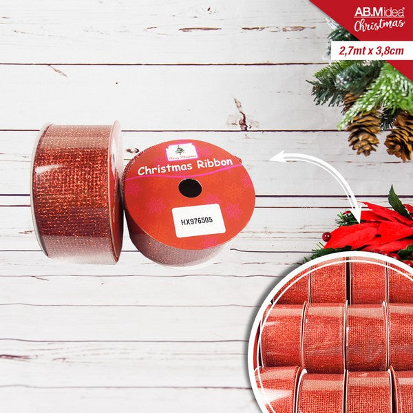 Organza Lint Rood 2,7 m × 3,8 cm