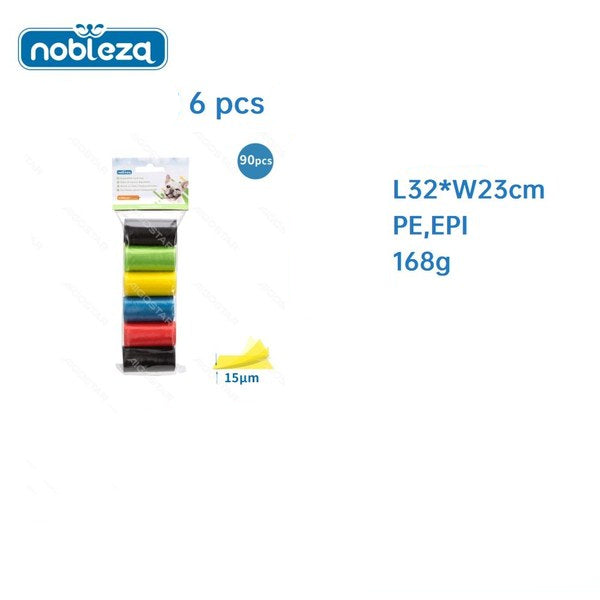 Biologisch afbreekbare huisdierenzakjes 6 rollen 32 x 23 cm