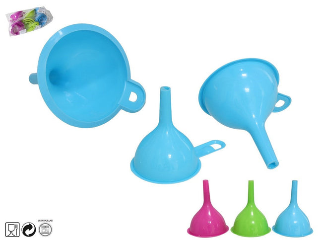 Kunststof trechters – set van 3