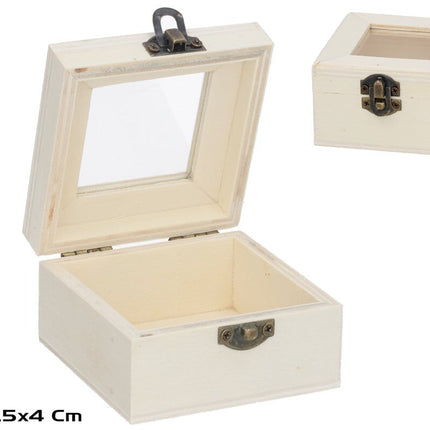Opbergdoos met deksel Erik 7,5 × 7,5 cm – naturel