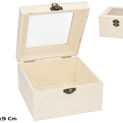 Opbergdoos met deksel Erik 15 × 15 cm – naturel
