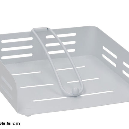 Metalen servethouder Marisol 18 × 18 × 6,5 cm – wit