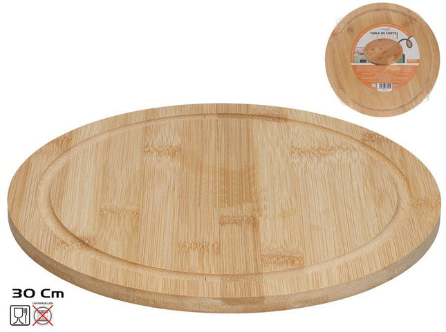 Ronde bamboe snijplank Ø 30 cm