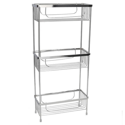 Multifunctioneel rek 3 niveaus 22 x 10 x 47,5 cm – chroom