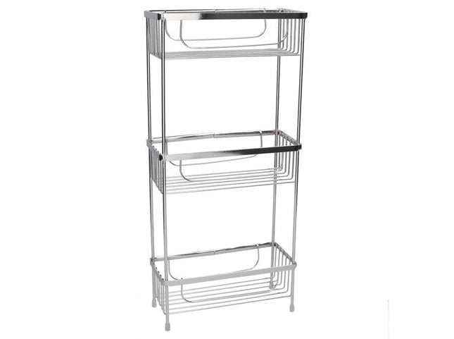 Multifunctioneel rek 3 niveaus 22 x 10 x 47,5 cm – chroom