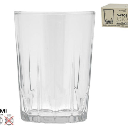 Drinkglazen Gio 260 ml – set van 6