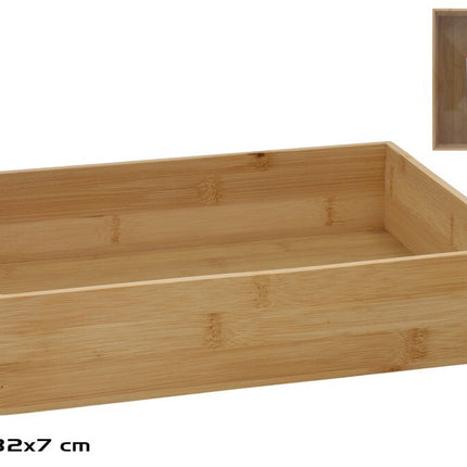 Bamboe opbergbak 32 × 24 × 7 cm