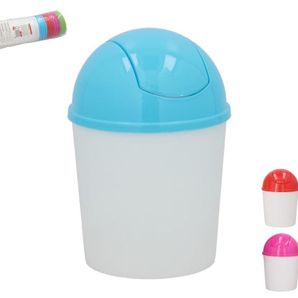 Mini-afvalbak met klapdeksel 1 liter – assorti
