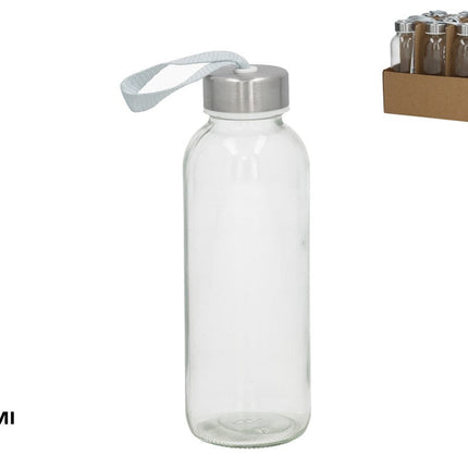 Glazen fles met handgreep Liana 450 ml