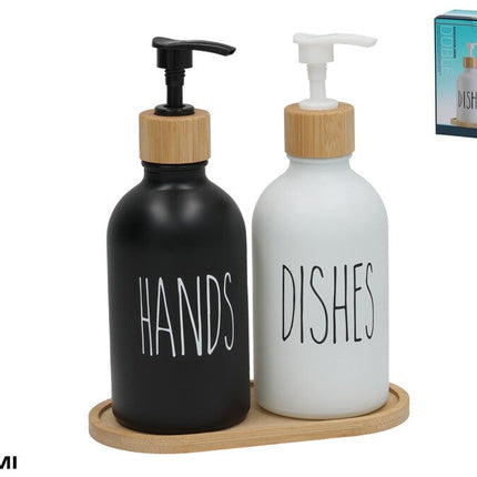 Dubbele zeepdispenser B&W 350 ml