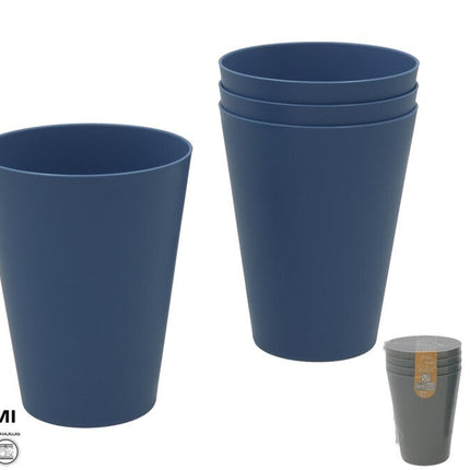 Drinkglazen Bloom 470 ml – set van 4, assorti