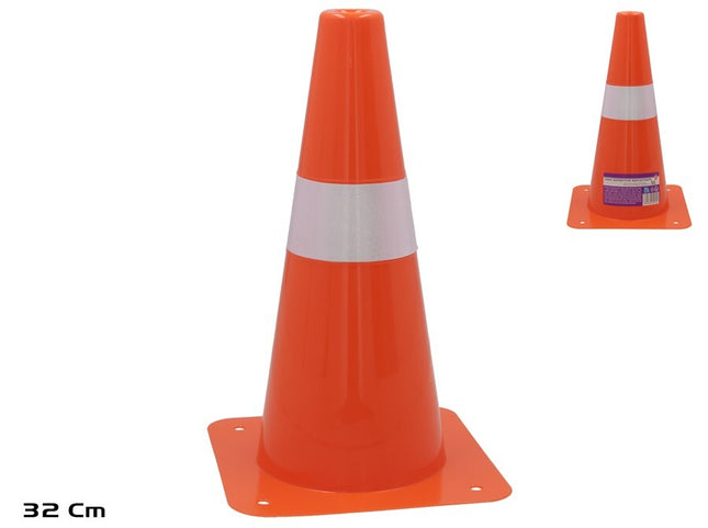 Reflecterende verkeerskegel 32 cm – oranje