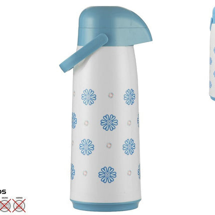 Thermoskan met pomp 1,8 liter – blauw