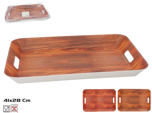 Rechthoekig dienblad Mon Bois 41 x 28 cm – assorti